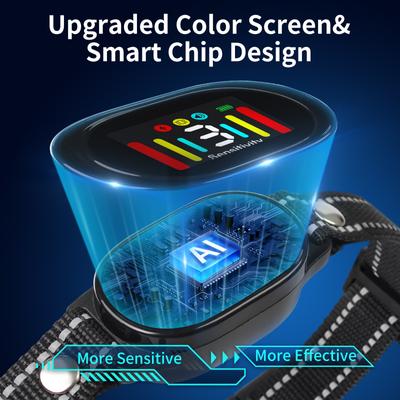 Show full view: PaiPaitek PD 216 Waterproof Dog Bark Collar, Black, 27.5-in neck, 1-in wide slide 3 of 11