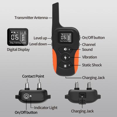 Show full view: PaiPaitek PD 519 Waterproof Remote Dog Training Collar, 27.5-in neck, 1-in wide slide 7 of 10