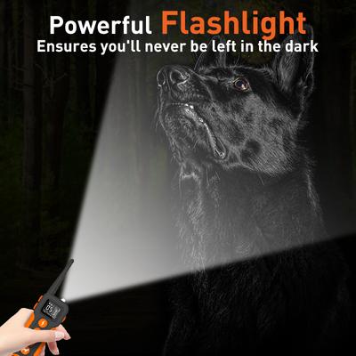 Show full view: PaiPaitek PD 518 Waterproof LED Flashlight Dog Training Collar,  Black,  27.5-in neck,  1-in wide slide 8 of 10