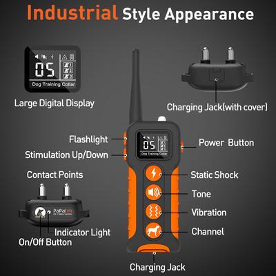 Show full view: PaiPaitek PD 518 Waterproof LED Flashlight Dog Training Collar,  Black,  27.5-in neck,  1-in wide slide 9 of 10