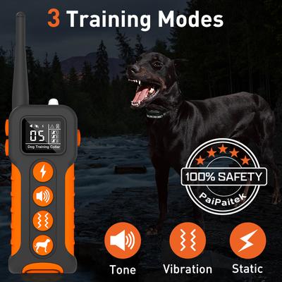 Show full view: PaiPaitek PD 518 Waterproof LED Flashlight Dog Training Collar,  Black,  27.5-in neck,  1-in wide slide 4 of 10