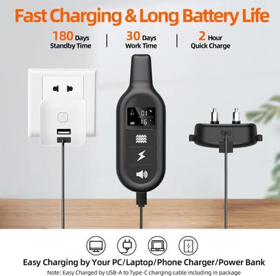 Show full view: PaiPaitek PD 521 Waterproof Remote Dog Training Collar, 27.5-in neck, 1-in wide slide 6 of 7