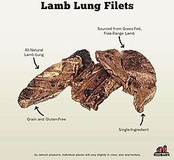 Redbarn Lamb Lung Filets Dog Chew, 10-oz bag slide 2 of 7