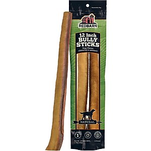 Redbarn Naturals Bully Stick 12" Dog Treat, 2 count