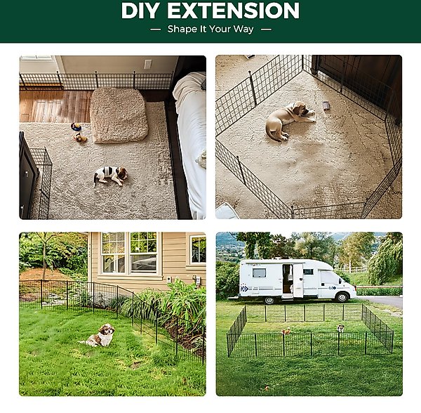 Show full view: FXW Minipaws Expandable Indoor & Outdoor Dog Playpen, Black, 24-in, 16-panel slide 3 of 9