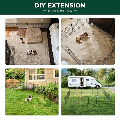 Show full view: FXW Minipaws Expandable Indoor & Outdoor Dog Playpen, Black, 32-in, 16-panel slide 3 of 9