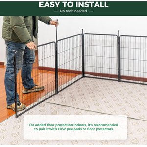 FXW Rollick Outdoor Dog Playpen, Black, 32-in, 16-panel