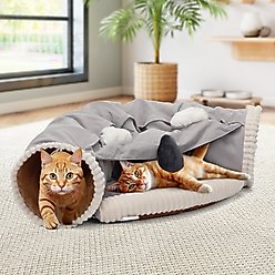 Coziwow by Jaxpety Collapsible Cat Tunnel Bed, Grey