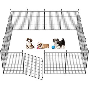 FXW Rollick Indoor & Outdoor Dog Playpen, Black