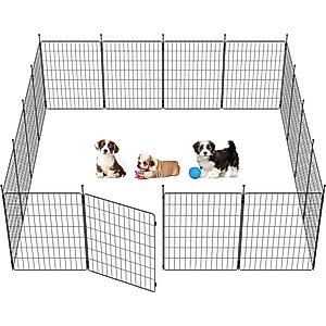 FXW Rollick Indoor & Outdoor Dog Playpen, Black