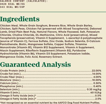 Show full view: Nutro Max Adult Farm-Raised Lamb Recipe Natural Dry Dog Food, 25-lb bag slide 7 of 10