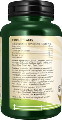 Show full view: NOW Pets Pet Allergy Dog & Cat Supplement, 75 count slide 3 of 11