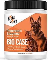 Lots of Love Pet Products Bio Case Pancreatic Enzyme Powder for Dogs, 12-oz jar