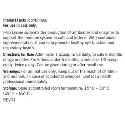 Show full view: Lots of Love Pet Products Felo Lysine Respiratory Powder Supplement for Cats, 12-oz jar slide 9 of 9