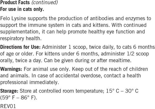 Show full view: Lots of Love Pet Products Felo Lysine Respiratory Powder Supplement for Cats, 2.2-lb jar slide 8 of 9