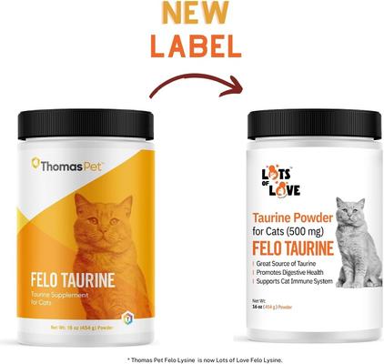 Show full view: Lots of Love Pet Products Felo Taurine Vision Powder Supplement for Cats, 16-oz jar slide 7 of 11