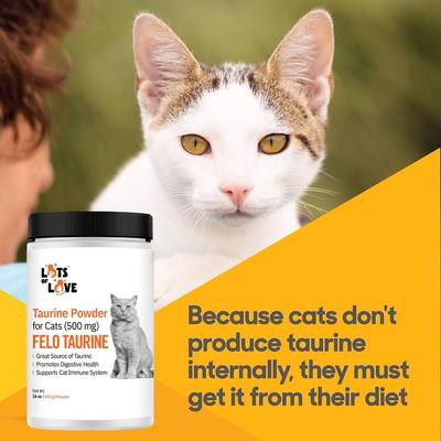 Show full view: Lots of Love Pet Products Felo Taurine Vision Powder Supplement for Cats, 16-oz jar slide 4 of 11