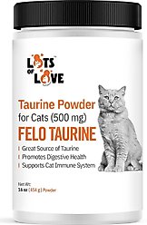 Lots of Love Pet Products Felo Taurine Vision Powder Supplement for Cats, 16-oz jar
