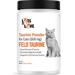 Lots of Love Pet Products Felo Taurine Vision Powder Supplement for Cats, 16-oz jar