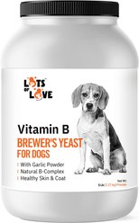 Lots of Love Pet Products Brewer's Yeast Garlic Flavored Skin & Coat Powder Supplement for Dogs, 5-lb jar
