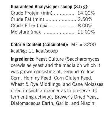 Show full view: Lots of Love Pet Products Brewer's Yeast Garlic Flavored Skin & Coat Powder Supplement for Dogs, 16-oz jar slide 7 of 8