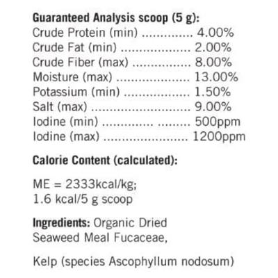 Show full view: Lots of Love Pet Products Sea Kelp Hormone Powder Supplement for Dogs, 7-lb jar slide 9 of 10