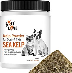 Lots of Love Pet Products Sea Kelp Hormone Powder Supplement for Dogs, 16-oz jar