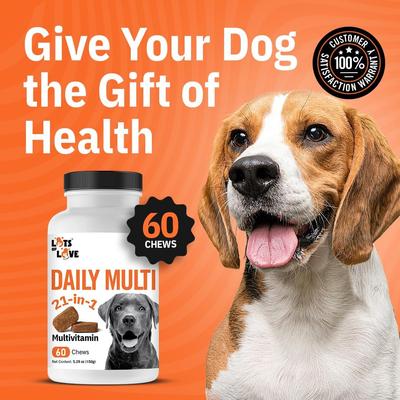 Show full view: Lots of Love Pet Products Daily Multivitamin Chew Vitamins for Dogs, 60 count slide 7 of 10