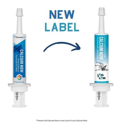 Show full view: Lots of Love Pet Products Calcium Now Paste Vitamins for Dogs, 15-ml tube slide 5 of 10