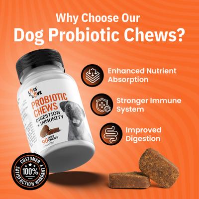 Show full view: Lots of Love Pet Products Probiotics Chew Digestive Aid for Dogs, 90 count slide 5 of 9