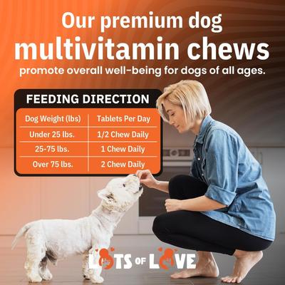 Show full view: Lots of Love Pet Products Daily Multivitamin Chew Vitamins for Dogs, 60 count slide 5 of 10