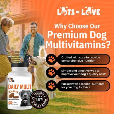 Show full view: Lots of Love Pet Products Daily Multivitamin Chew Vitamins for Dogs, 60 count slide 6 of 10
