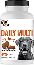Lots of Love Pet Products Daily Multivitamin Chew Vitamins for Dogs, 60 count