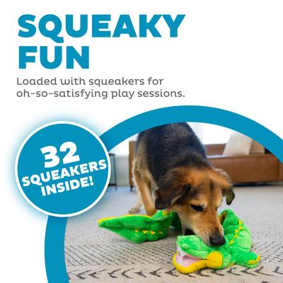 Show full view: Outward Hound Durable Squeaker Matz Plush Gator Dog Toy, XX-Large slide 2 of 9