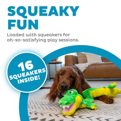 Show full view: Outward Hound Durable Squeaker Matz Plush Gator Dog Toy, X-Large slide 2 of 9