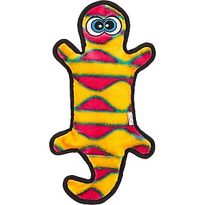 Outward Hound Durablez Gecko Tough Squeaky Stuffing-Free Dog Plush Toy, Orange, Large