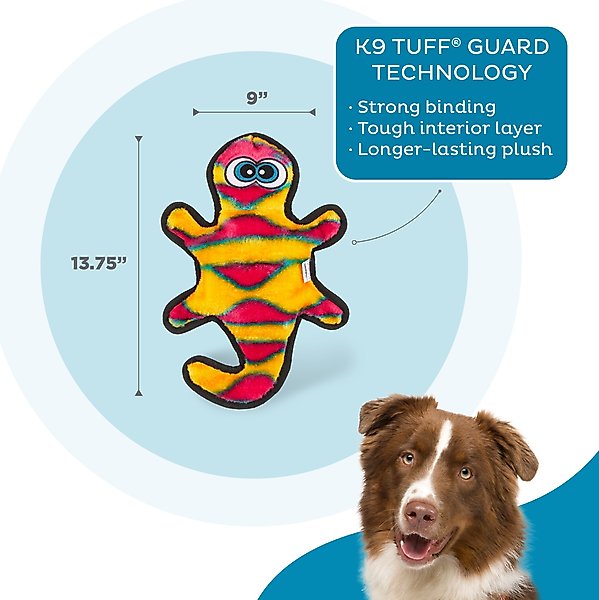 Show full view: Outward Hound Durablez Tough Plush Dog Toy, Orange, Medium slide 3 of 9