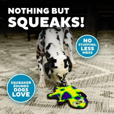 Show full view: Outward Hound Durablez Gecko Tough Squeaky Dog Plush Toy, Green, Medium slide 4 of 10