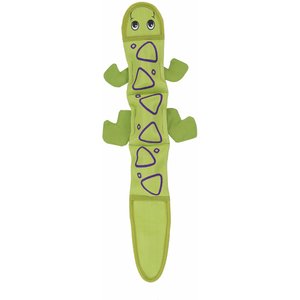 Outward Hound Fire Biterz Lizard Squeaky Dog Toy, Green, 3 squeak