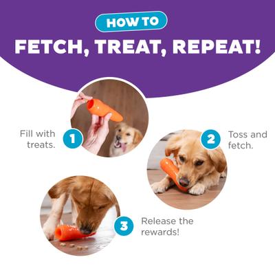 Show full view: Outward Hound Orbee-Tuff Carrot Treat Dispensing Tough Dog Chew Toy slide 5 of 13