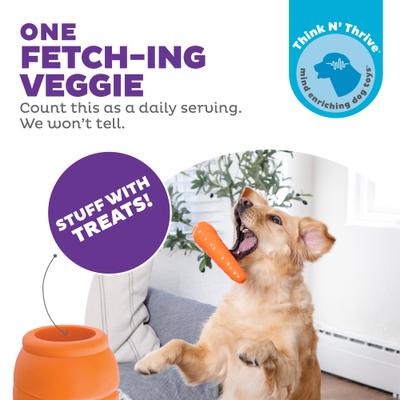 Show full view: Outward Hound Orbee-Tuff Carrot Treat Dispensing Tough Dog Chew Toy slide 3 of 13