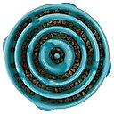 Outward Hound Non-Skid Plastic Slow Feeder Interactive Dog Bowl, Teal, 4-cup