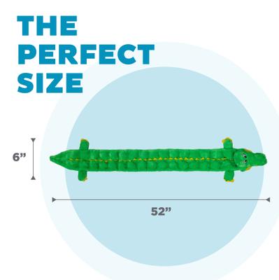 Show full view: Outward Hound Durable Squeaker Matz Plush Gator Dog Toy, XX-Large slide 5 of 9