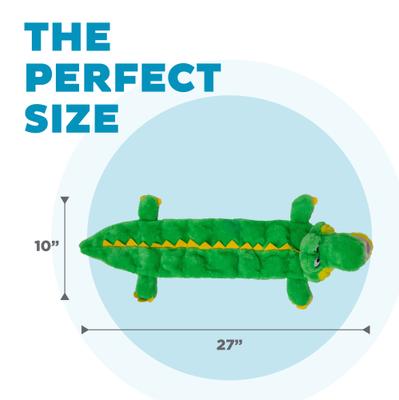 Show full view: Outward Hound Durable Squeaker Matz Plush Gator Dog Toy, X-Large slide 5 of 9