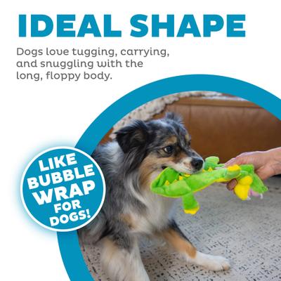 Show full view: Outward Hound Durable Squeaker Matz Plush Gator Dog Toy, Small slide 3 of 9