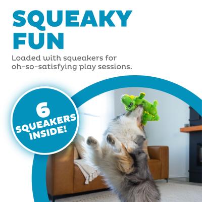 Show full view: Outward Hound Durable Squeaker Matz Plush Gator Dog Toy, Small slide 2 of 9