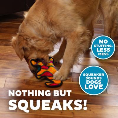 Show full view: Outward Hound Durablez Tough Plush Dog Toy, Orange, Medium slide 4 of 9