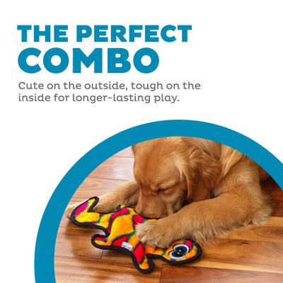 Show full view: Outward Hound Durablez Tough Plush Dog Toy, Orange, Medium slide 2 of 9