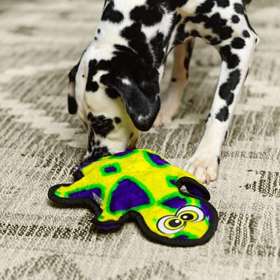 Show full view: Outward Hound Durablez Gecko Tough Squeaky Dog Plush Toy, Green, Medium slide 5 of 10
