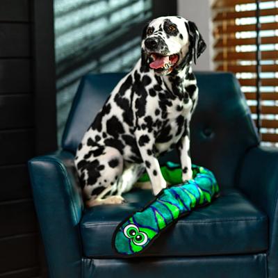 Show full view: Outward Hound Durablez Snake Tough Squeaky Dog Plush Toy, Blue, X-Large slide 6 of 11